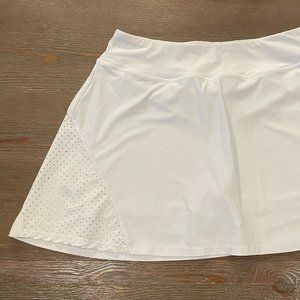 White Tennis Skirt with Built In Shorts- Modetta